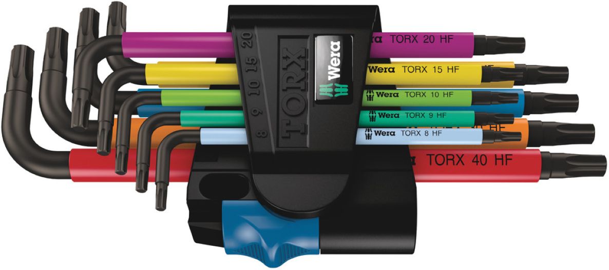 Wera 05024179001 967/9 TX Multicolour HF 1 Winkelschlüsselsatz mit Haltefunktion