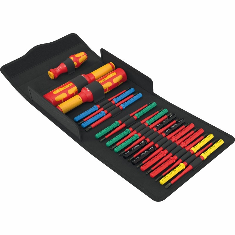 Wera 05006633001 Kraftform Kompakt Drehmomentschraubendreher-Set für Schaltschränke, VDE-zertifiziert, 23-teilig