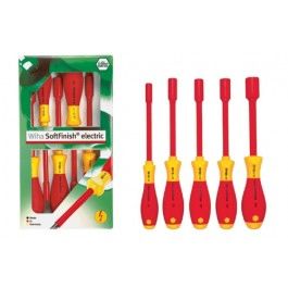 Wiha 29466 Schraubendreher Set SoftFinish® electric Sechskant-Steckschlüssel 5-tlg.