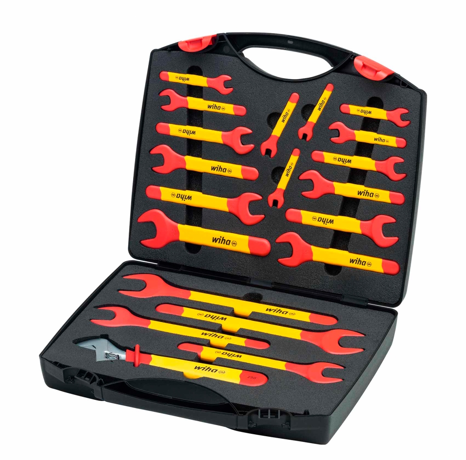 Wiha 43022 Einmaul-Gabelschlüssel Set isoliert 6-32 mm 20-tlg. in Koffer