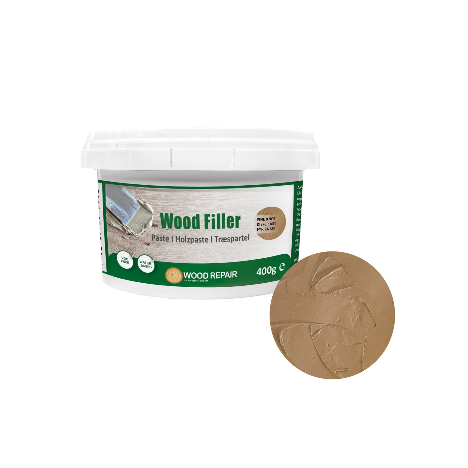Wood Repair WRE-65121 Holz Fillter Holzpaste 400 gr Kieferknoten