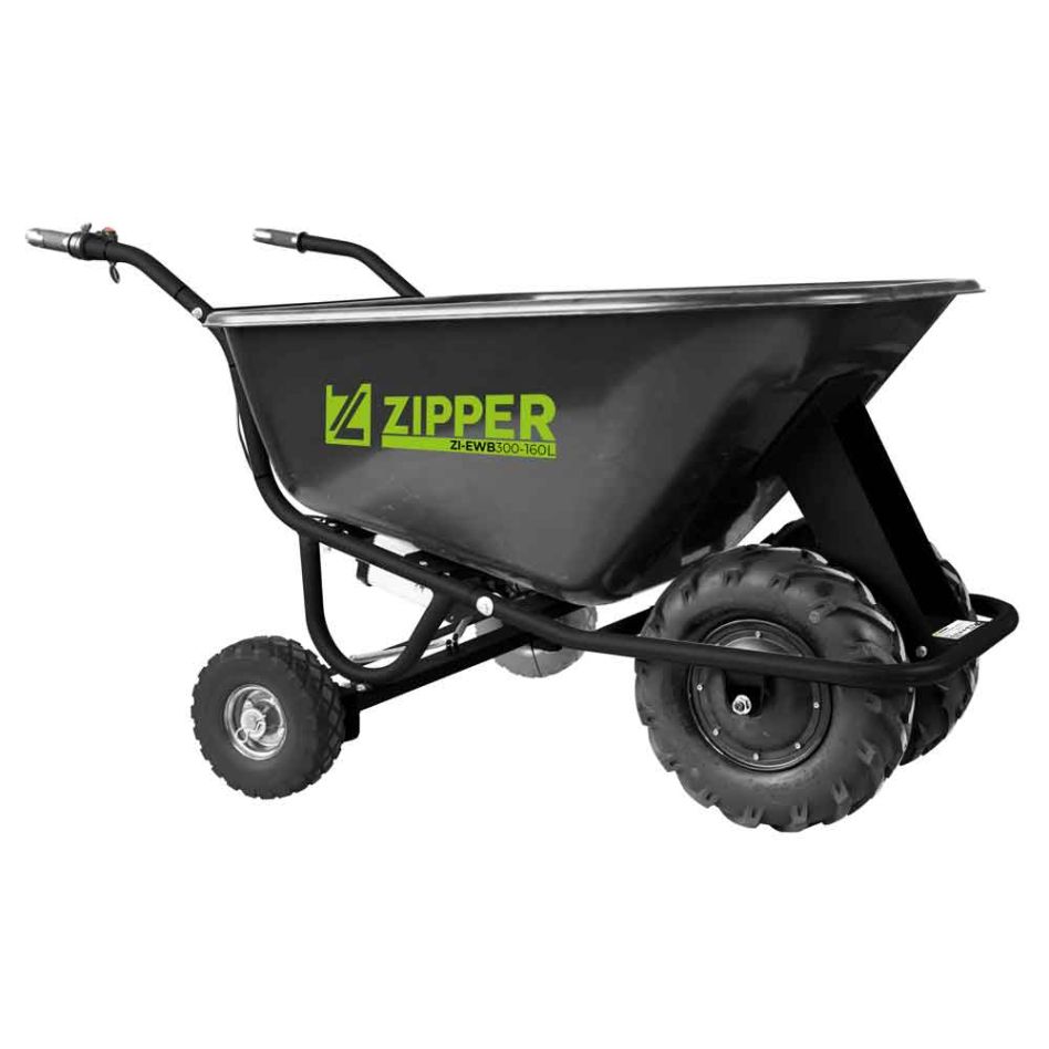 Zipper ZI-EWB300-160L Akku Schubkarre 40V 6.0 Ah Li-ion